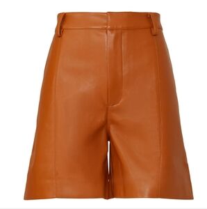 Faux Vegan Leather High-Waisted Shorts by Jason Wu X RTR, Size 10.